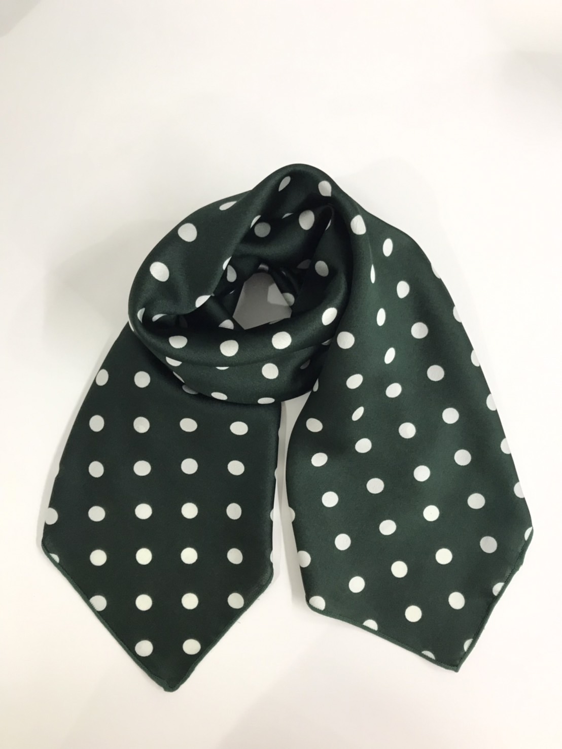 緑×白ドット柄